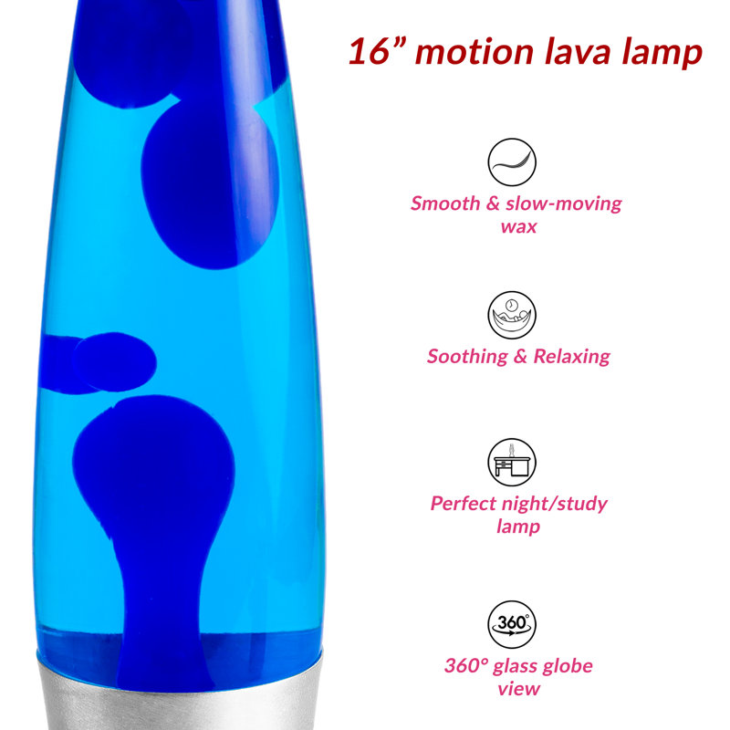 Bolbirer Lava Lamp, Blue, 42cm