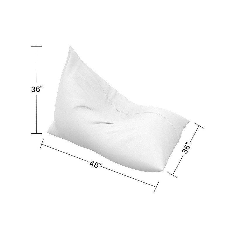 Outdoor Bean Bag Lounger Cover (Bag Only), 91.4cm H x 91.4cm W x 121.9cm D, Sky Blue Polyester