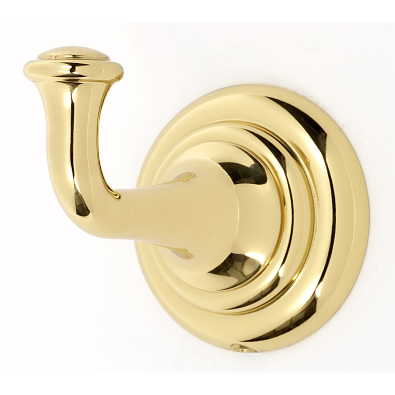 Single Robe Hook, Polished Brass