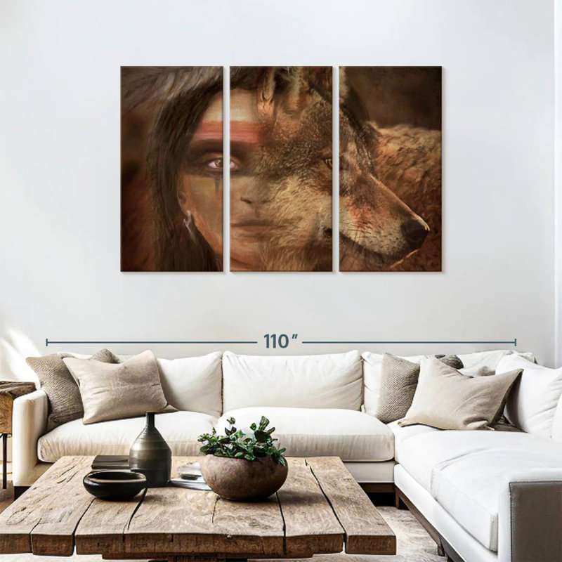 Leisha Wolf Brother, 48" H x 74" W