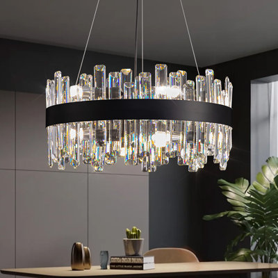 Lustres modernes suspendus en cristal 12 lumières Xzavious