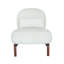Fauteuil d'appoint en similicuir brun avec pieds en bois massif-918367405