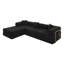 Canapé modulaire modulaire avec méridienne en L, canapé-lit désossé, assise profonde, compression en éponge, canapé-lit rabattable, dossier amovible, aucun assemblage requis