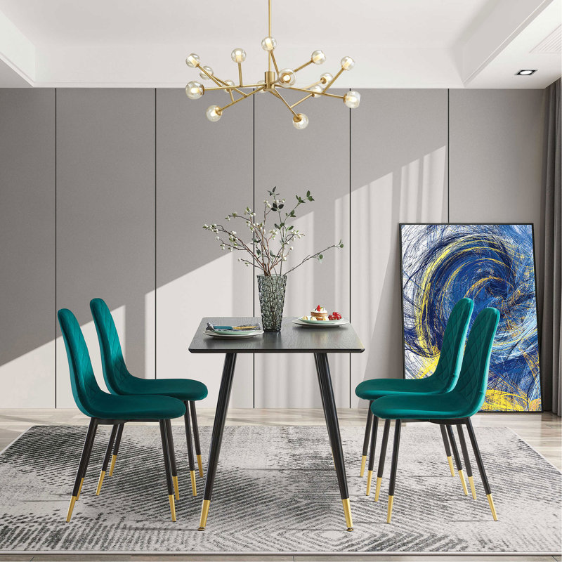 Table de salle à manger Shand, Noir, H 30 po x L 50 po x l 30 po