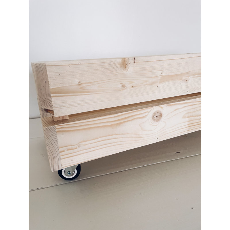 Caisse en bois massif, Blanc