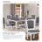 Rustic 7-Piece 78.1Inch Extendable Dining Table Set-332999202