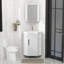 Meuble-lavabo de coin simple 17 po avec lavabo en céramique et miroir supérieur non inclus-1852943593
