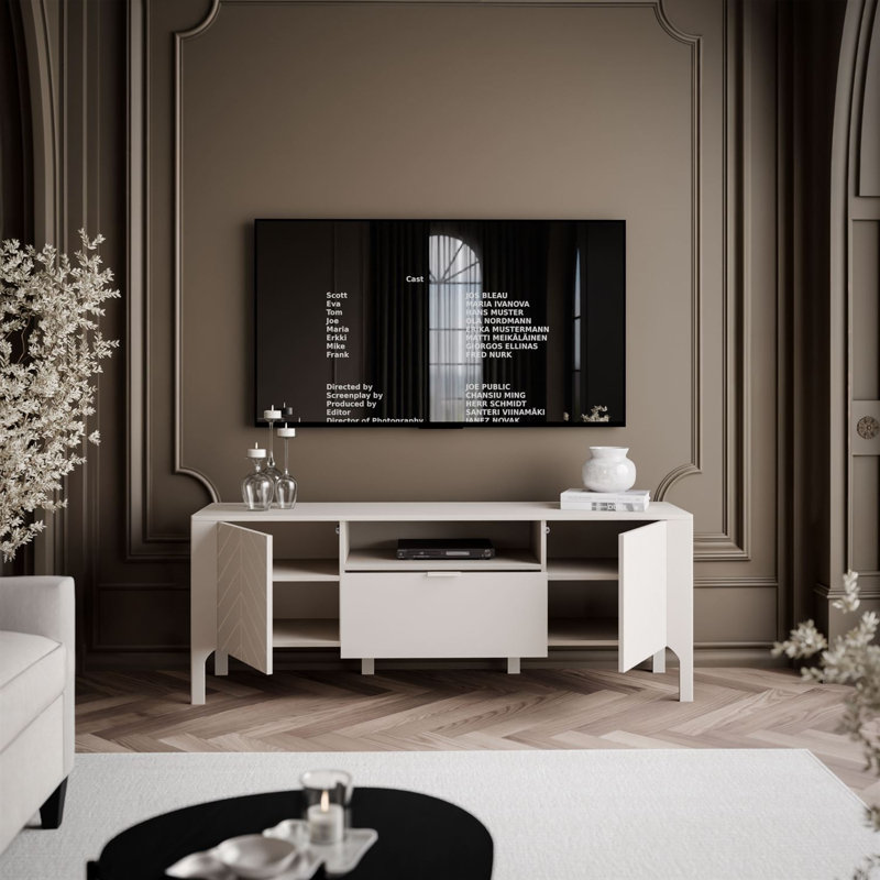 TV Stand for TVs up to 60", Ivory