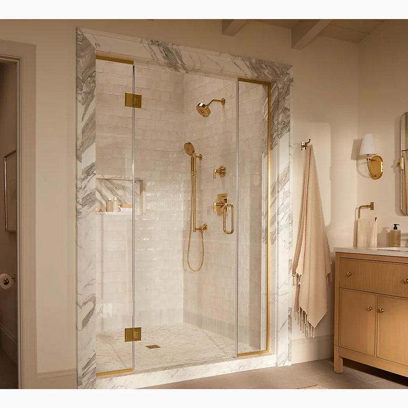 Castia by Studio McGee Mastershower Transfer Valve Trim with Lever Handle, Vibrant Brushed Nickel