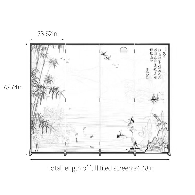 Kelten, 78.74" H x 94.48" W x 1.37" D