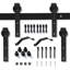 Porte de grange double 84 po avec quincaillerie 7 pi-106645898-106645901