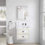 Armoire à pharmacie de salle de bain de 20 po x 26 po avec miroir biseauté - La porte de gauche s'ouvre largement, une grande capacité de rangement, un miroir réfléchissant, du bois d'ingénierie, une charnière à fermeture en douceur avec ouverture de l 20 po x H 26 po