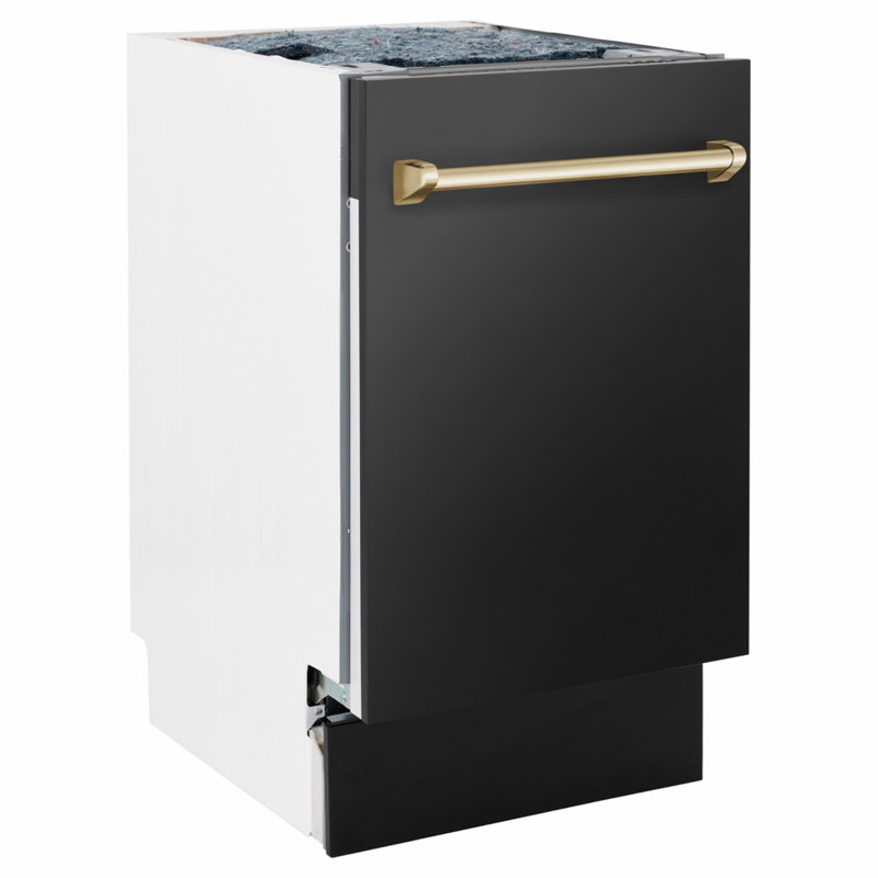 ZLINE 18" 15 dBA Top Control Dishwasher, Gold