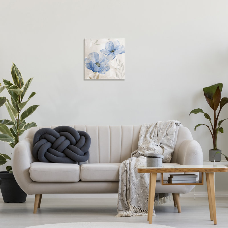 Art mural sur toile Subtle Flower Duo, par Carol Robinson, H 17 po x l 17 po