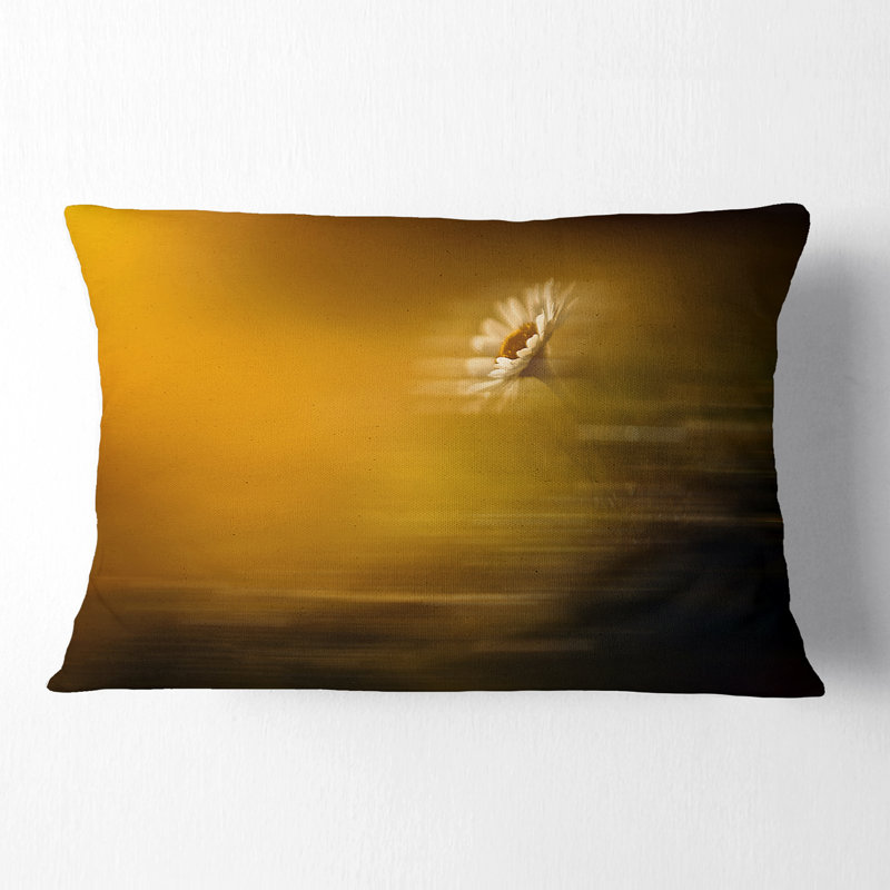 Floral Motion Blurred Wild Flower Impression Lumbar Pillow