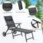 Chaise longue de patio avec roulettes