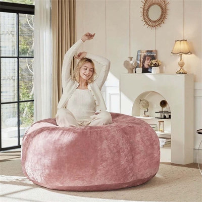 Pouf poire en mousse mémoire de 1,80 m, canapé moelleux avec housse en flanelle amovible pour le salon et la chambre, idéal pour les adultes et les adolescents
