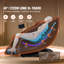 Fauteuil de massage avec rail SL flexible, 10 à 18 modes automatiques, Shiatsu 3D, position zéro gravité, chauffage, haut-parleur Bluetooth, coussin gonflable, rouleau de massage pour les pieds et écran tactile