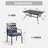 6 Person Outdoor Dining Set With Seat Cushions & Lumbar Support Pillows-553931455