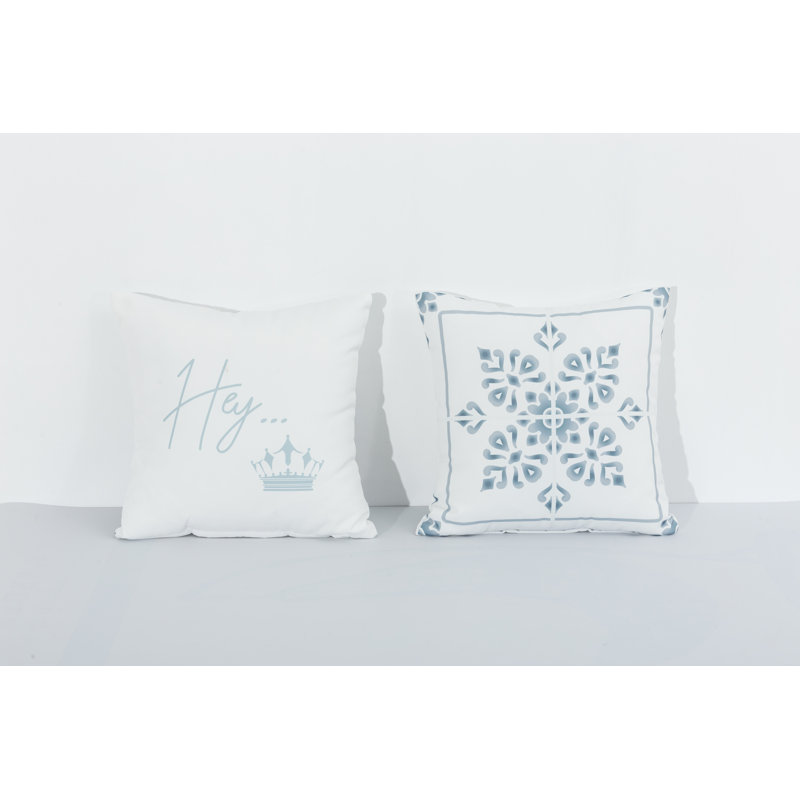Allenport Cushion Cover, Blue/White
