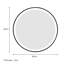 Armyn Metal Round Wall Mirror-1641451744