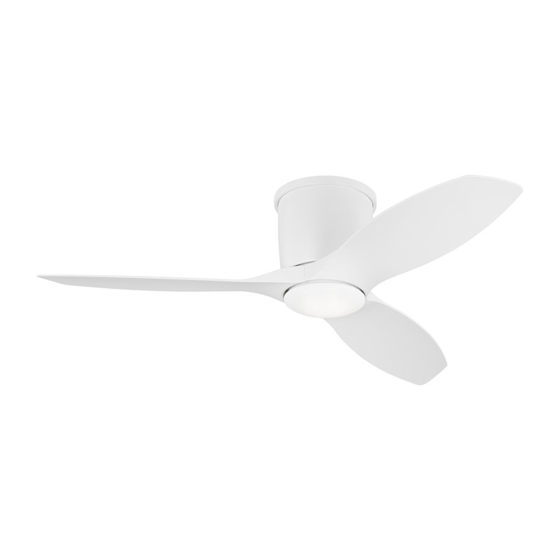 Aisling Ceiling Fan with LED Lights, Matte White, Matte White, 44"