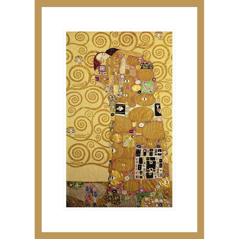 Foulard par Gustav Klimt, impression giclée encadrée, H 21,75 po x l 15,41 po
