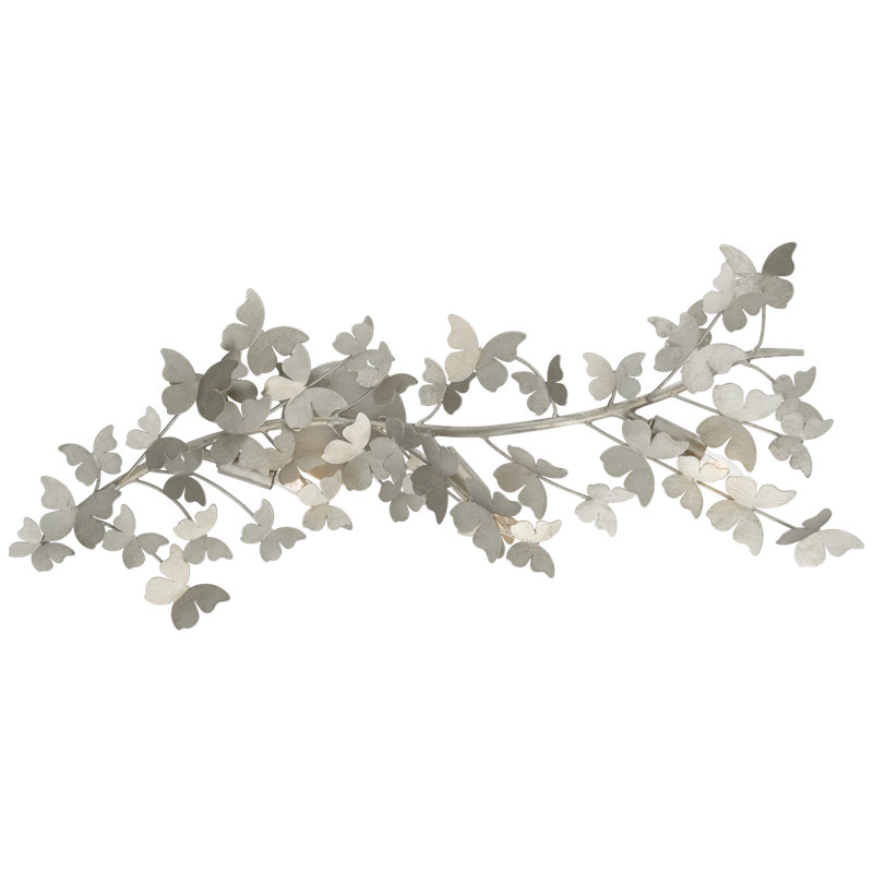 Julie Neill Farfalle Large Sconce, Burnished Silver Leaf