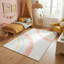 Tapis à motif arc-en-ciel rose / crème pour enfant 4 pi x 6 pi (3 pi 11 po x 5 pi 10 po) Branch Marlow-1953035999