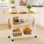 Chariot pour îlot de cuisine roulant, 3 tablettes, crochets et roues verrouillables-658927901