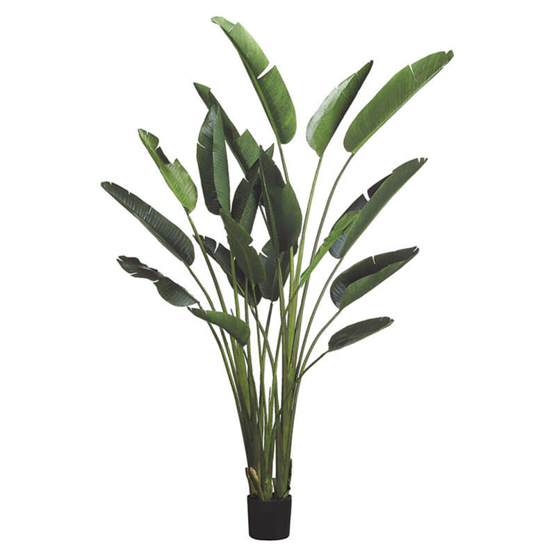 Cape Town Faux Bird of Paradise Tree in Fiberstone Planter, White