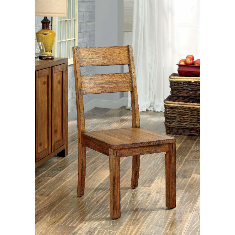Ensemble de chaises de salle à manger en bois massif 2 pièces