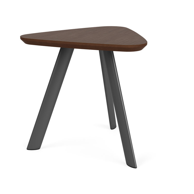 Table de bout Willow Lounge, Gris anthracite, Noyer Riftwood