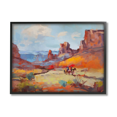 «Canyon Cowboys» encadré sur bois par Ziwei Li