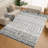 Area Rugs For Living Room, Washable Neutral Hand-Painted Floral Bedroom Rug, Vintage Distressed Non Slip Low Pile Large Carpet, Soft Retro Dining Room Office Rug-38957253