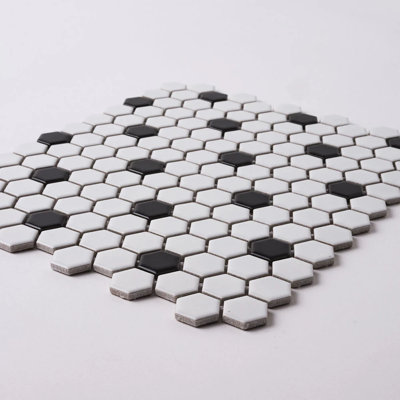 1X1 Hexagon 12x12 Porcelain Mosaic Wall & Floor Tile