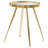 Gold Round Mirror Top End Side Table