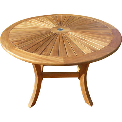 Kingon Outdoor Round Teak Dining Table