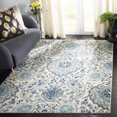 Christa Damask Cream/Light Grey Rug