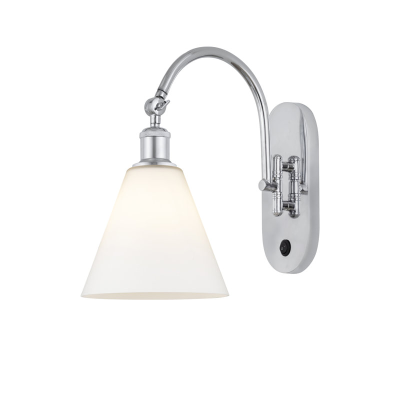 Bras pivotant en acier, Incandescent, Chrome poli