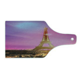 Ambesonne Eiffel Tower Tempered Glass Cutting Board Colourful Sky Paris Multicolor