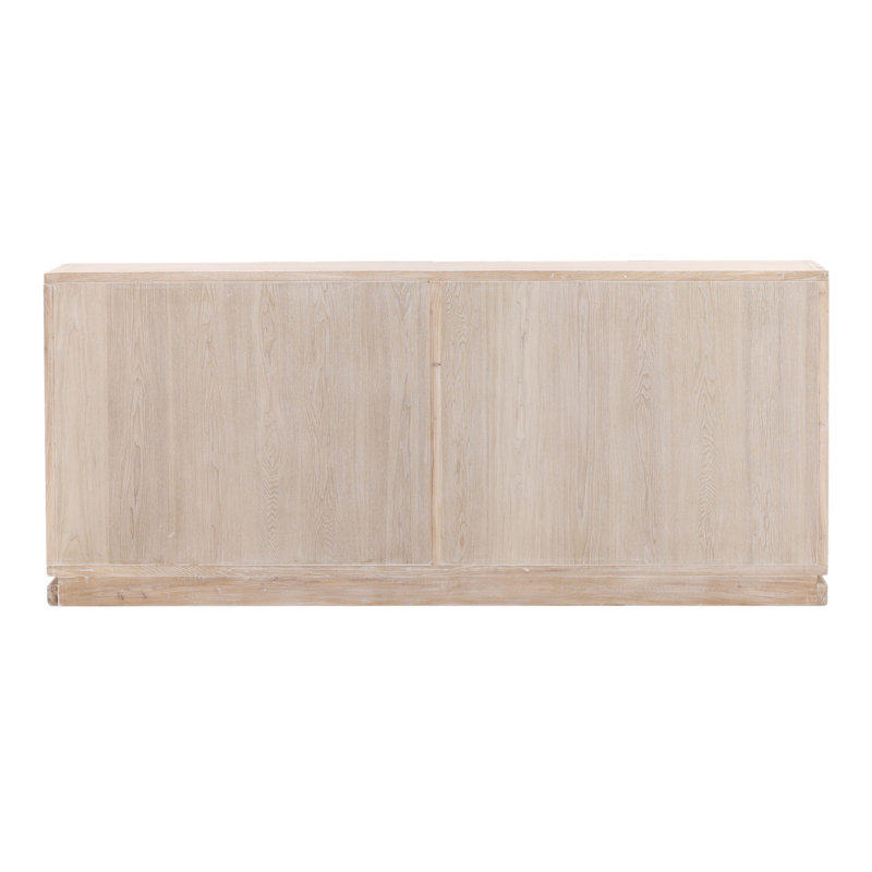 Harrison 86" Elm Wood Sideboard, Whitewash