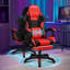 ELFORDSON Adjustable Reclining Swiveling PC & Racing Game Chair with Footrest-89482849