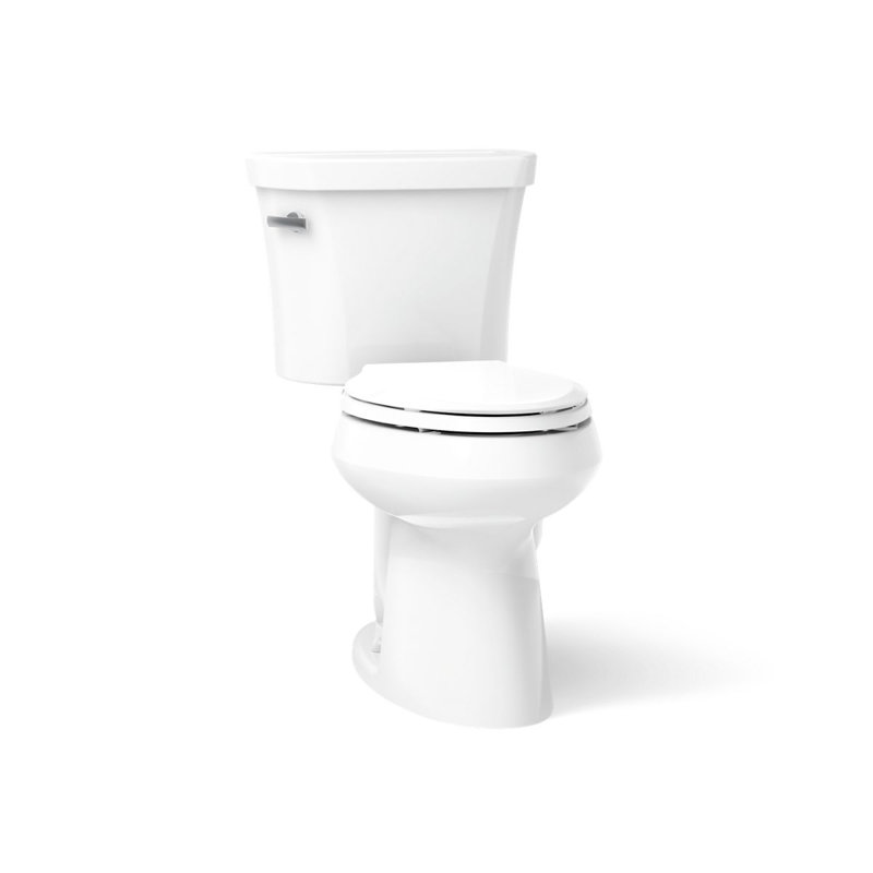 Highline™ 1.28 GPF Water Efficient Elongated Two-Piece Toilet (Seat Not Included), White, Left-Hand