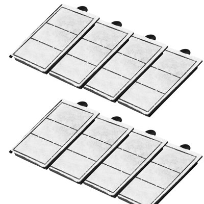 Coton filtrant pour aquarium, lot de 8 cartouches de rechange pour aquarium de 2,5/3,5 gallons, conçues pour les modèles MN-200 et MN-280, accessoires pour aquarium avec filtration multicouche et installation facile