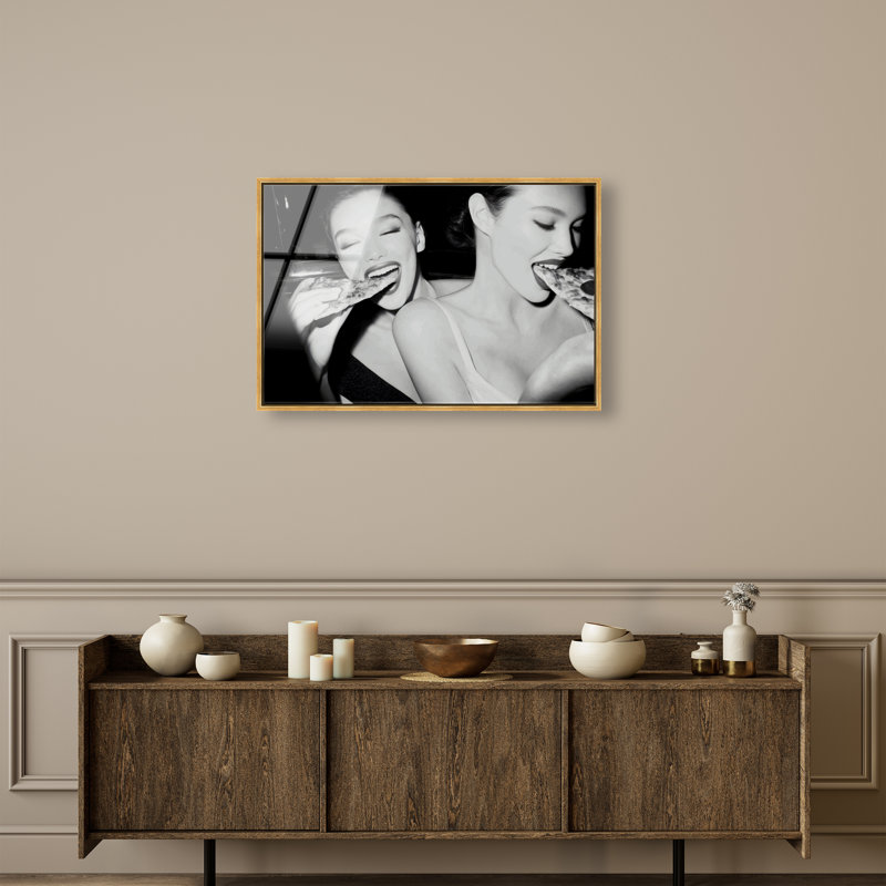 Midnight Mozzarella Print by Oliver Gal, 11"H x 16"W, Gold Floater Frame