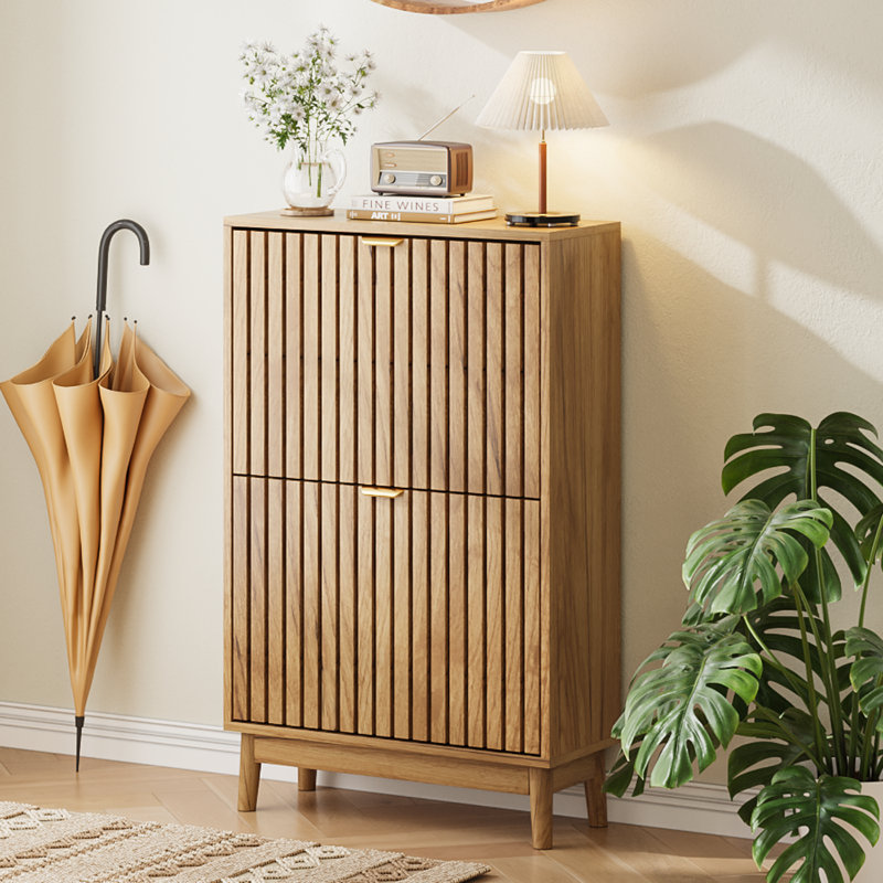 Shoe Storage Cabinet, Oak 60cm W