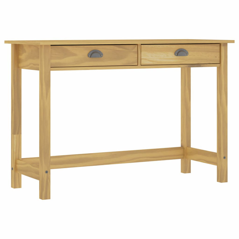 Fung 110cm Solid Wood Console Table, Brown, Brown