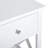 White Farmhouse End Table with Drawer, Open Shelf & X-Frame for Living Room