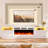 Unfinished TV Stand for TVs up to 78" with Fireplace Included-317656169